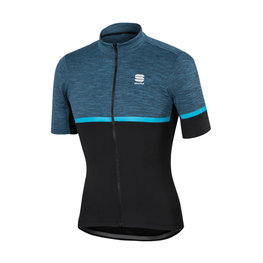 SPORTFUL Cycling short sleeve jersey - GIARA - black/blue/grey