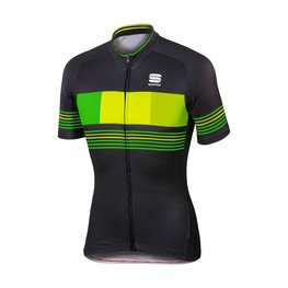 SPORTFUL Cycling short sleeve jersey - STRIPE - black/yellow