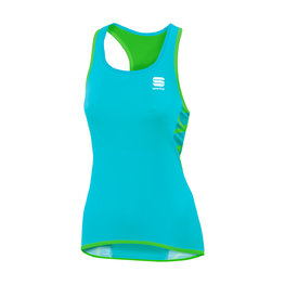 SPORTFUL Cycling tank top - STELLA LADY - turquoise/green