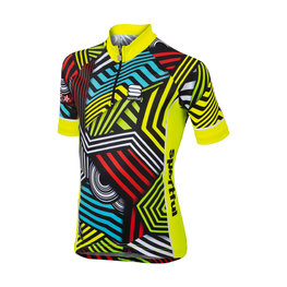 SPORTFUL Cycling short sleeve jersey - MGF 2016 KIDS - yellow/multicolour