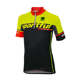 SPORTFUL Cycling short sleeve jersey - SC TEAM KIDS - yellow/black