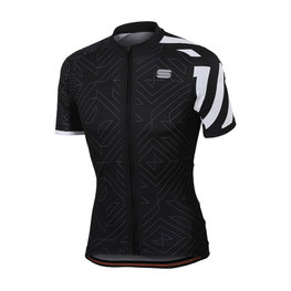 SPORTFUL Cycling short sleeve jersey - PRISM - white/black