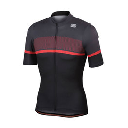 SPORTFUL Cycling short sleeve jersey - FREQUENCE - black/red/grey