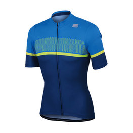 SPORTFUL Cycling short sleeve jersey - FREQUENCE - blue/yellow