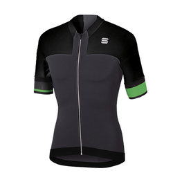 SPORTFUL Cycling short sleeve jersey - STRIKE - green/grey/black