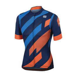 SPORTFUL Cycling short sleeve jersey - VOLT - orange/blue