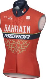 SPORTFUL Cycling gilet - BAHRAIN MERIDA 2017 - black/red