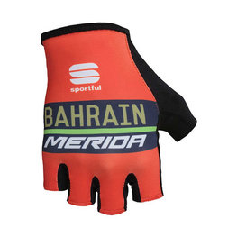 SPORTFUL Cycling fingerless gloves - BAHRAIN MERIDA 2018 - red/black/blue