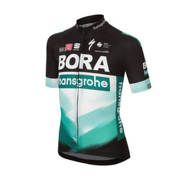 SPORTFUL Cycling short sleeve jersey - BORA 2020 KIDS - green/black