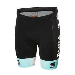 SPORTFUL Cycling shorts without bib - BORA 2020 KIDS - black/green