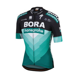 SPORTFUL Cycling short sleeve jersey - BORA HANSGROHE 2019 - black/green