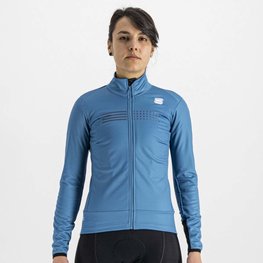 SPORTFUL Cycling thermal jacket - TEMPO W LADY - blue