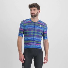 SPORTFUL Cycling short sleeve jersey - GLITCH BOMBER - blue