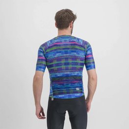 SPORTFUL Cycling short sleeve jersey - GLITCH BOMBER - blue