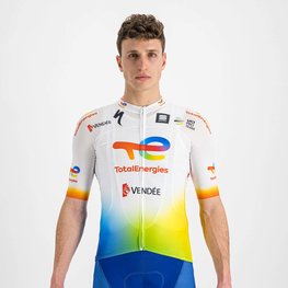 SPORTFUL Cycling short sleeve jersey - TOTAL ENERGIES 2022 - white/blue/orange/yellow