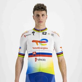 SPORTFUL Cycling short sleeve jersey - TOTAL ENERGIES 2022 - yellow/orange/white/blue