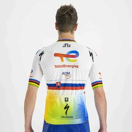 SPORTFUL Cycling short sleeve jersey - TOTAL ENERGIES 2022 - yellow/orange/white/blue