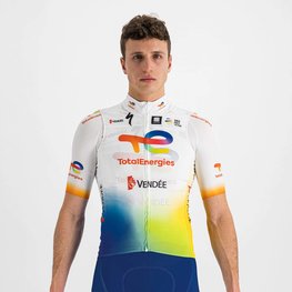SPORTFUL Cycling gilet - TOTAL ENERGIES 2022 - orange/blue/yellow/white