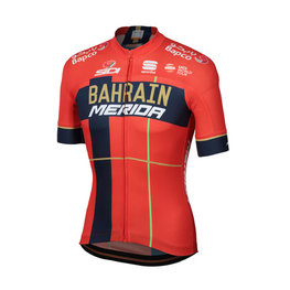 SPORTFUL Cycling short sleeve jersey - BAHRAIN MERIDA 2019 - red/blue