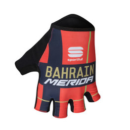 SPORTFUL Cycling fingerless gloves - BAHRAIN MERIDA 2019 - red/blue