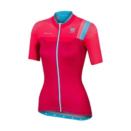 SPORTFUL Cycling short sleeve jersey - BODYFIT PRO LADY - pink/turquoise