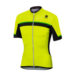 SPORTFUL Cycling short sleeve jersey - PISTA - yellow/black