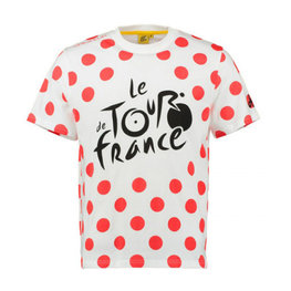 TDF Cycling short sleeve t-shirt - - pois - red/white