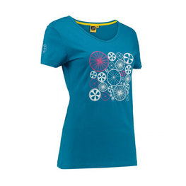 TDF Cycling short sleeve t-shirt - ROUES LADY - blue