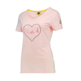 TDF Cycling short sleeve t-shirt - COEUR LADY - pink