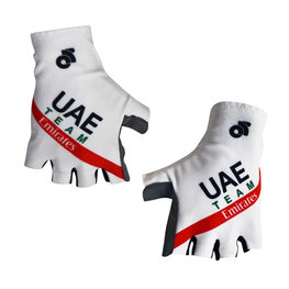 Cycling fingerless gloves - UAE 2019  - white/red