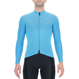 UYN Cycling winter long sleeve jersey - AIRWING WINTER - black/turquoise