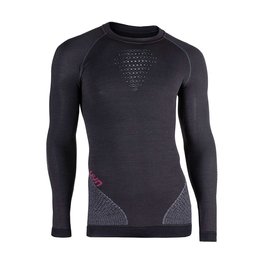 UYN Cycling long sleeve t-shirt - FUSYON MERINO - black