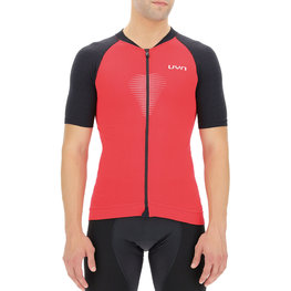 UYN Cycling short sleeve jersey - BIKING GRANFONDO - black/red
