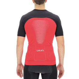 UYN Cycling short sleeve jersey - BIKING GRANFONDO - black/red