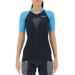 UYN Cycling short sleeve jersey - GRANFONDO LADY - blue/black