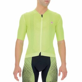 UYN Cycling short sleeve jersey - BIKING AIRWING - yellow