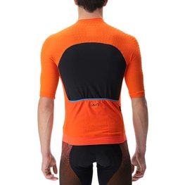 UYN Cycling short sleeve jersey - BIKING AIRWING - black/orange