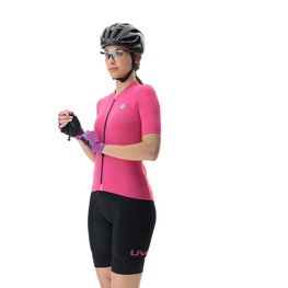 UYN Cycling short sleeve jersey - LIGHTSPEED LADY - pink/black