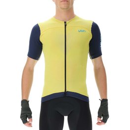 UYN Cycling short sleeve jersey - BIKING GARDA - yellow/blue