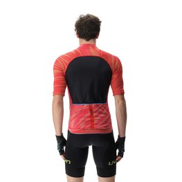 UYN Cycling short sleeve jersey - BIKING WAVE - black/red