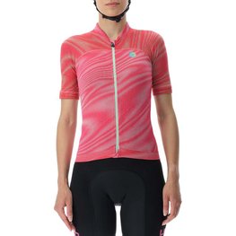UYN Cycling short sleeve jersey - BIKING WAVE LADY - pink