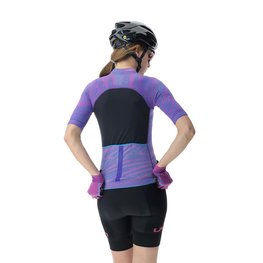UYN Cycling short sleeve jersey - BIKING WAVE LADY - purple