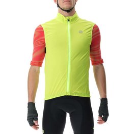 UYN Cycling gilet - ULTRALIGHT WIND - black/yellow
