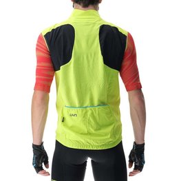 UYN Cycling gilet - ULTRALIGHT WIND - black/yellow