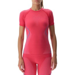 UYN Cycling long sleeve t-shirt - EVOLUTYON UW LADY - turquoise/pink