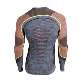 UYN Cycling long sleeve t-shirt - AMBITYON - orange/grey