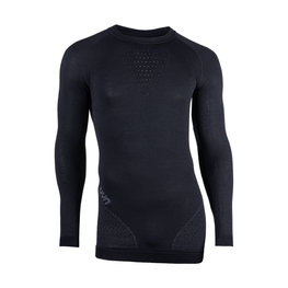 UYN Cycling long sleeve t-shirt - FUSYON MERINO - black