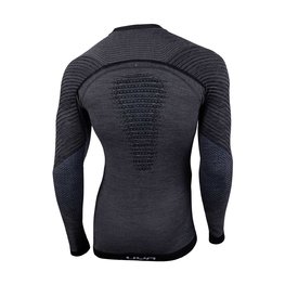 UYN Cycling long sleeve t-shirt - FUSYON MERINO - black/grey