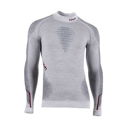 UYN Cycling long sleeve t-shirt - AMBITYON - white/grey