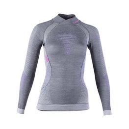 UYN Cycling long sleeve t-shirt - FUSYON MERINO LADY - grey/black